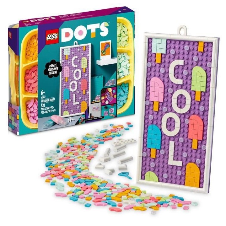 LEGO 41951 DOTS Tableau a Messages, Affiches Personnalisables Pour Por