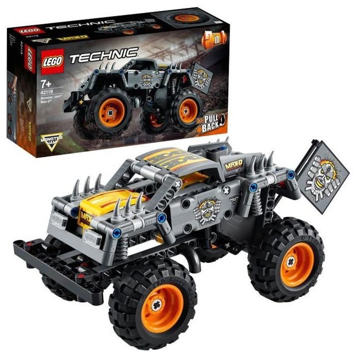 LEGO Technic 42119 Monster Jam Max-D, Jouet Truck, Quad, Cascade de Vo