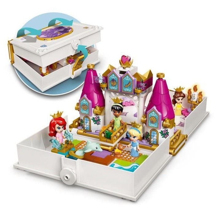 LEGO 43193 Disney Les Aventures d'Ariel, Belle, Cendrillon et Tiana da