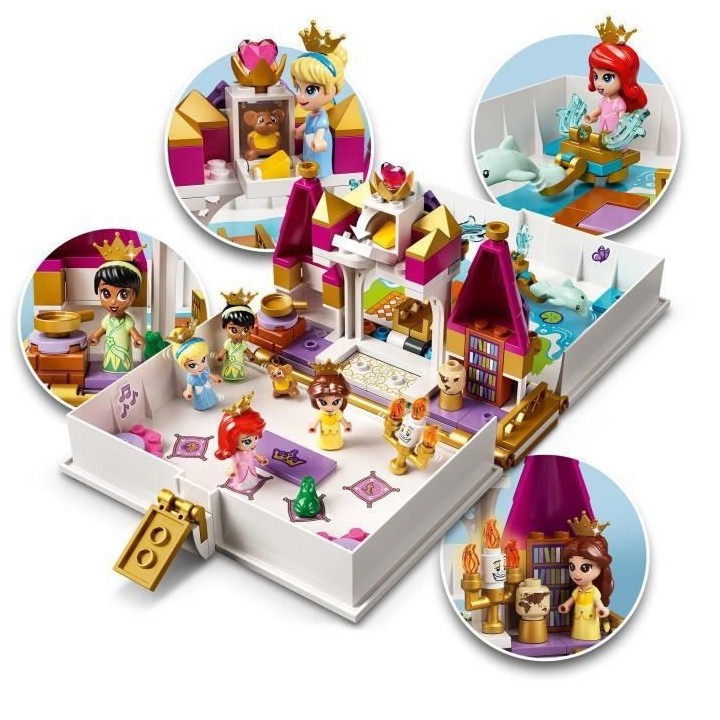 LEGO 43193 Disney Les Aventures d'Ariel, Belle, Cendrillon et Tiana da