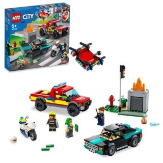 LEGO 60319 City Fire Le Sauvetage Des Pompiers et La Course-Poursuite