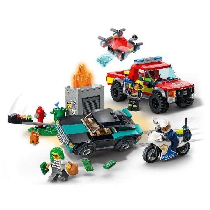 LEGO 60319 City Fire Le Sauvetage Des Pompiers et La Course-Poursuite