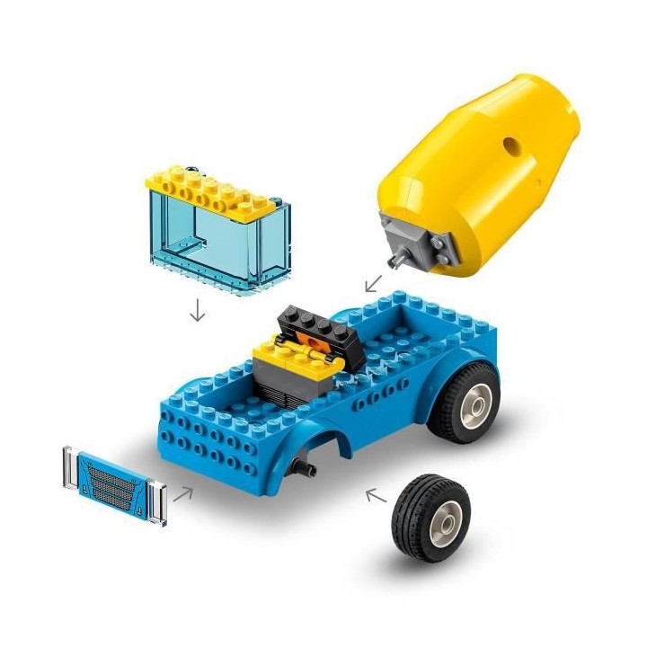 LEGO 60325 City Great Vehicles Le Camion Bétonniere, Jouet Véhicules