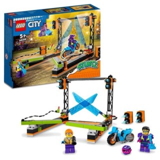 LEGO 60340 City Stuntz Le Défi de Cascade : Les Lames, Jouet de Moto