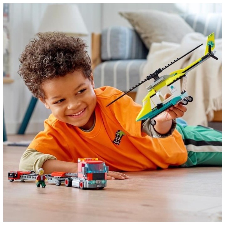 LEGO 60343 City Great Vehicles Le Transport de L'Hélicoptere de Secou