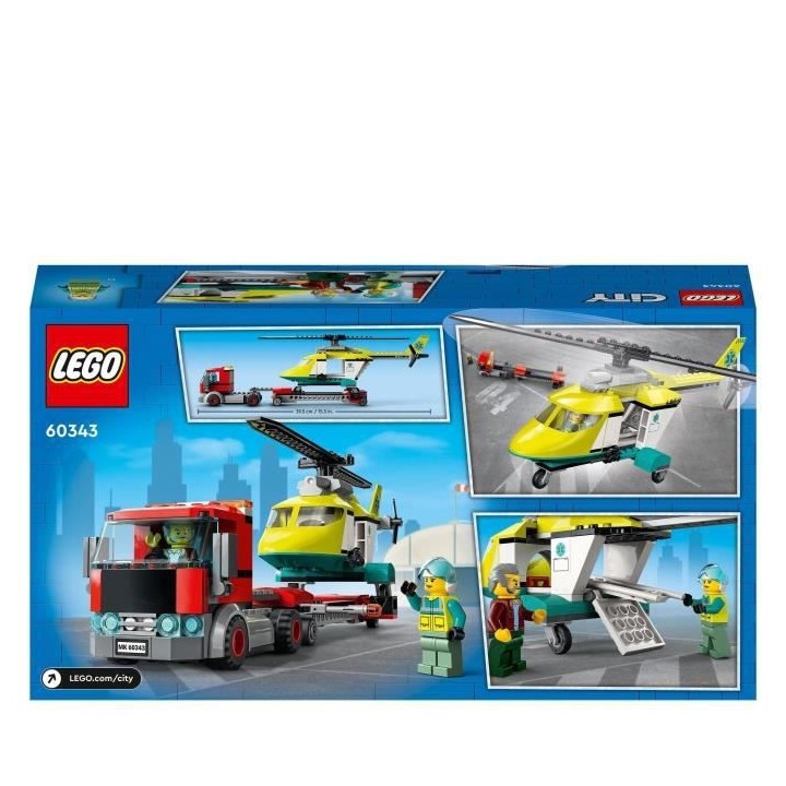 LEGO 60343 City Great Vehicles Le Transport de L'Hélicoptere de Secou
