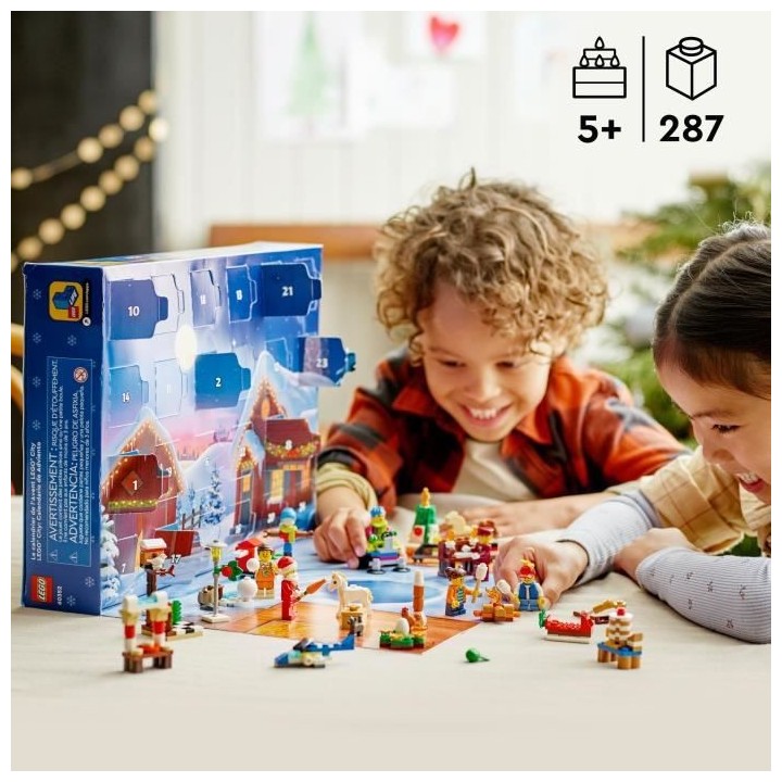 LEGO City 60352 Calendrier de l'Avent 2022, Jouet, Figurine Pere Noël