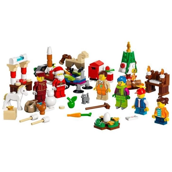 LEGO City 60352 Calendrier de l'Avent 2022, Jouet, Figurine Pere Noël