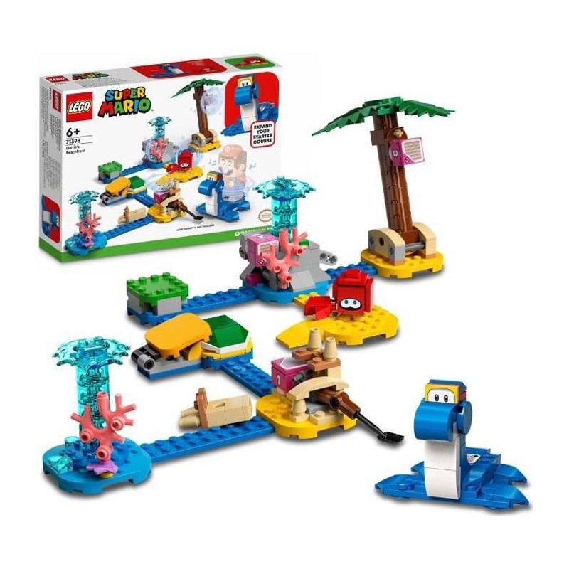 LEGO 71398 Super Mario Ensemble d'Extension Le Bord de Mer de Dorrie, Jouet de Construction avec Crabe pour Enfants +6 Ans