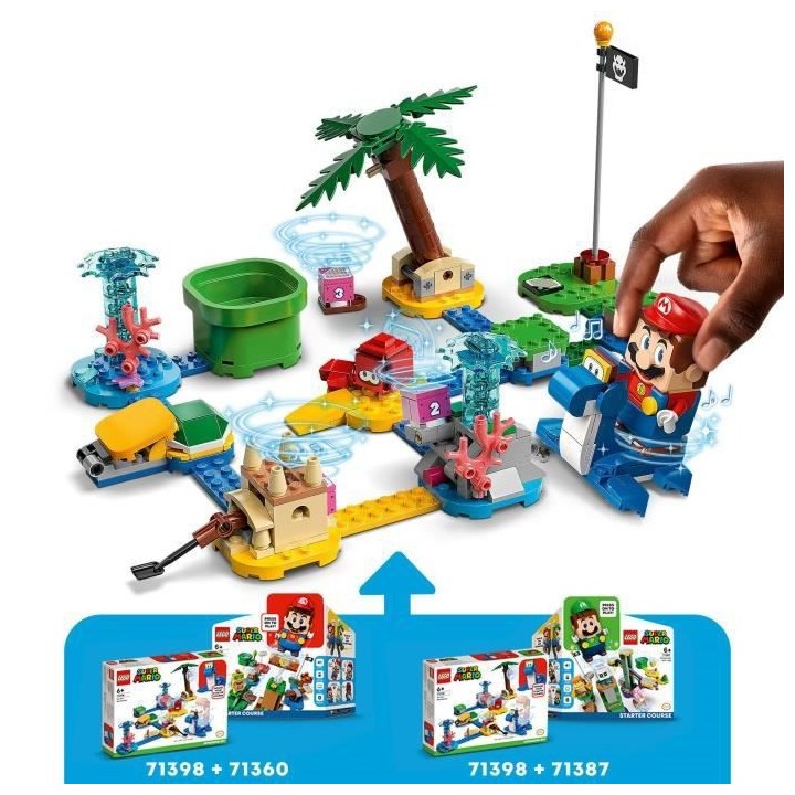 LEGO 71398 Super Mario Ensemble d'Extension Le Bord de Mer de Dorrie,