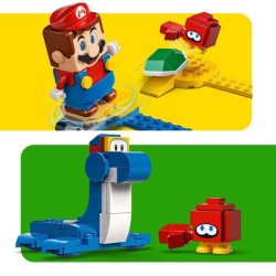 LEGO 71398 Super Mario Ensemble d'Extension Le Bord de Mer de Dorrie, Jouet de Construction avec Crabe pour Enfants +6 Ans