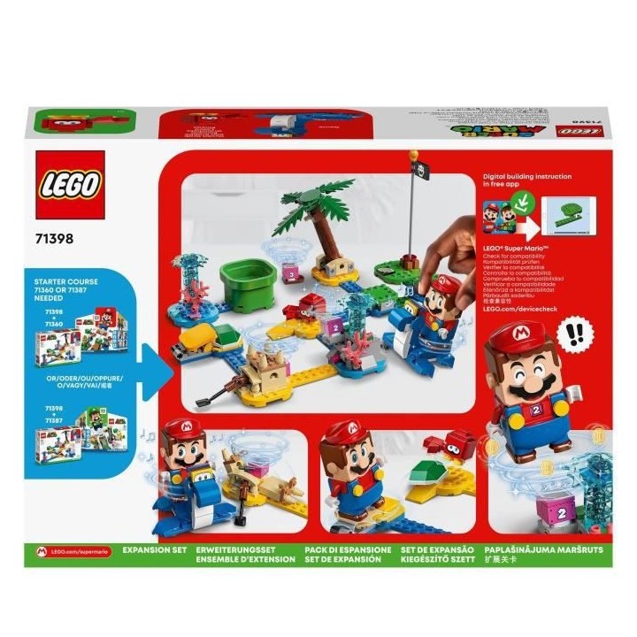 LEGO 71398 Super Mario Ensemble d'Extension Le Bord de Mer de Dorrie,