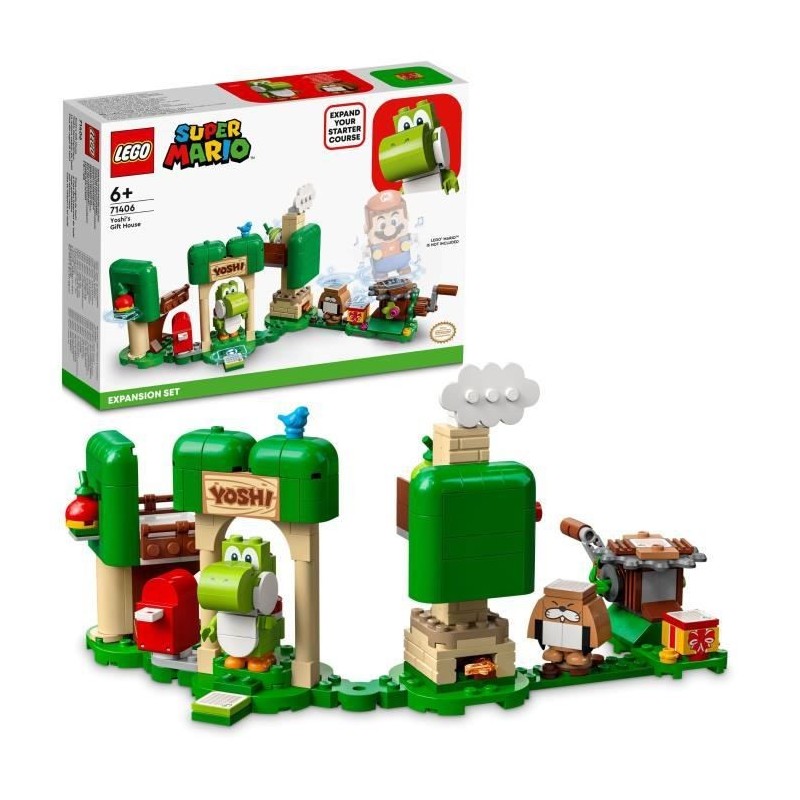 LEGO Super Mario 71406 Ensemble d'Extension La Maison Cadeau de Yoshi, Jouet Construction