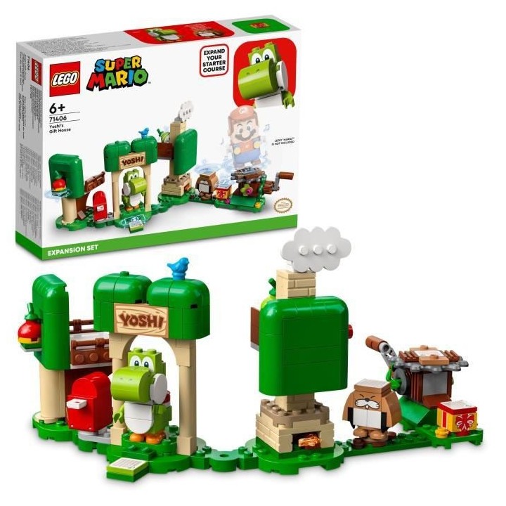 LEGO Super Mario 71406 Ensemble d'Extension La Maison Cadeau de Yoshi,