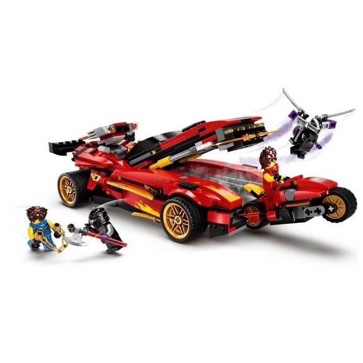 LEGO NINJAGO 71737 Le Chargeur Ninja X-1, Jouet de Voiture et Moto, 5