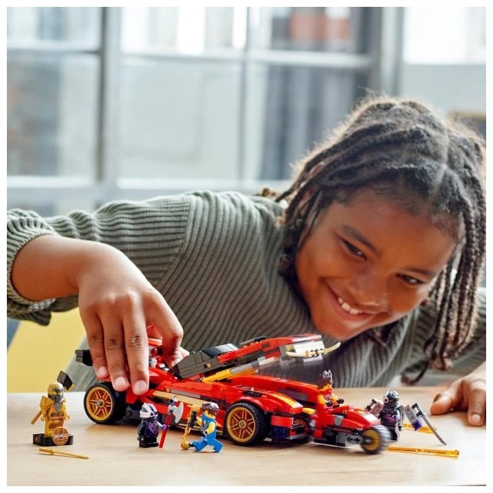 LEGO NINJAGO 71737 Le Chargeur Ninja X-1, Jouet de Voiture et Moto, 5