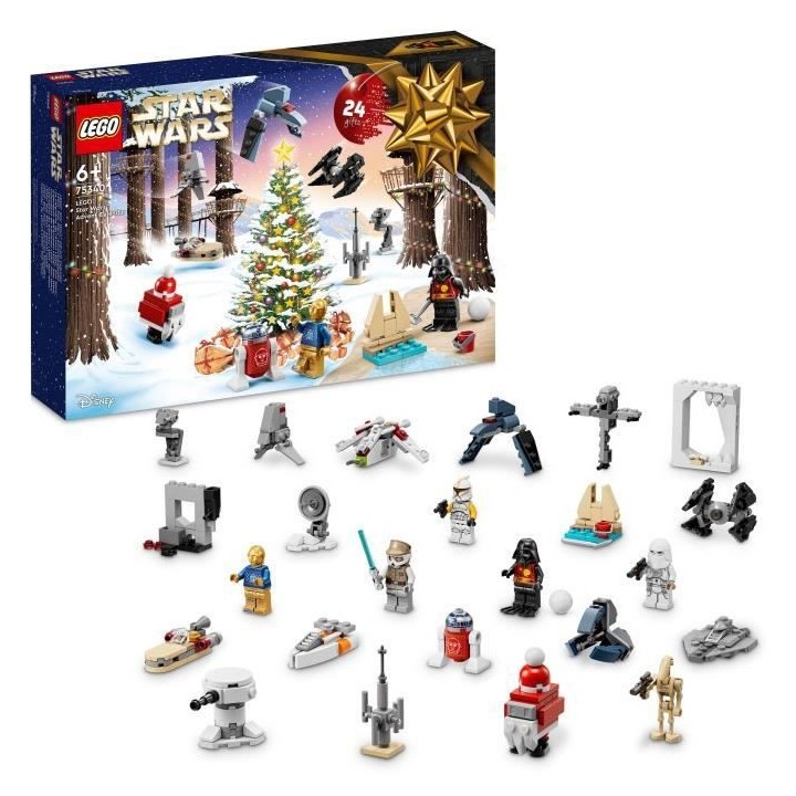 LEGO Star Wars 75340 Le Calendrier de l'Avent 2022, 24 Mini-Jouets, Ca