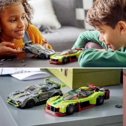 LEGO 76910 Speed Champions Aston Martin Valkyrie AMR Pro & Vantage GT3, 2 Modeles de Voitures de Course, Jouet Pour Enfants