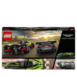 LEGO 76910 Speed Champions Aston Martin Valkyrie AMR Pro & Vantage GT3, 2 Modeles de Voitures de Course, Jouet Pour Enfants