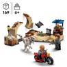 LEGO 76945 Jurassic World La Poursuite en Moto de l'Atrociraptor, Dinosaures, 2 Bébés Dinos et Minifigurines