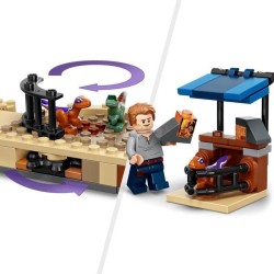 LEGO 76945 Jurassic World La Poursuite en Moto de l'Atrociraptor, Dinosaures, 2 Bébés Dinos et Minifigurines