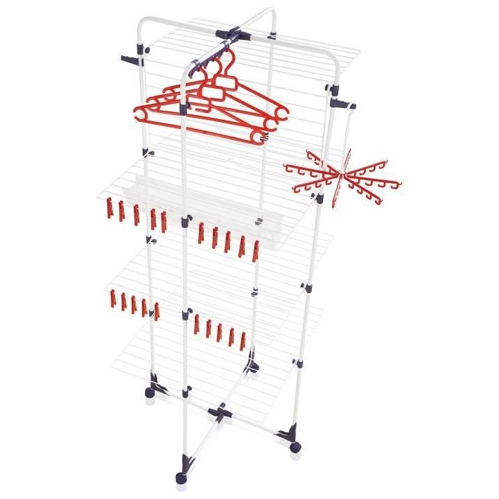 LEIFHEIT 81464 Séchoir Tour demie-ouverture 45 metres avec accessoire