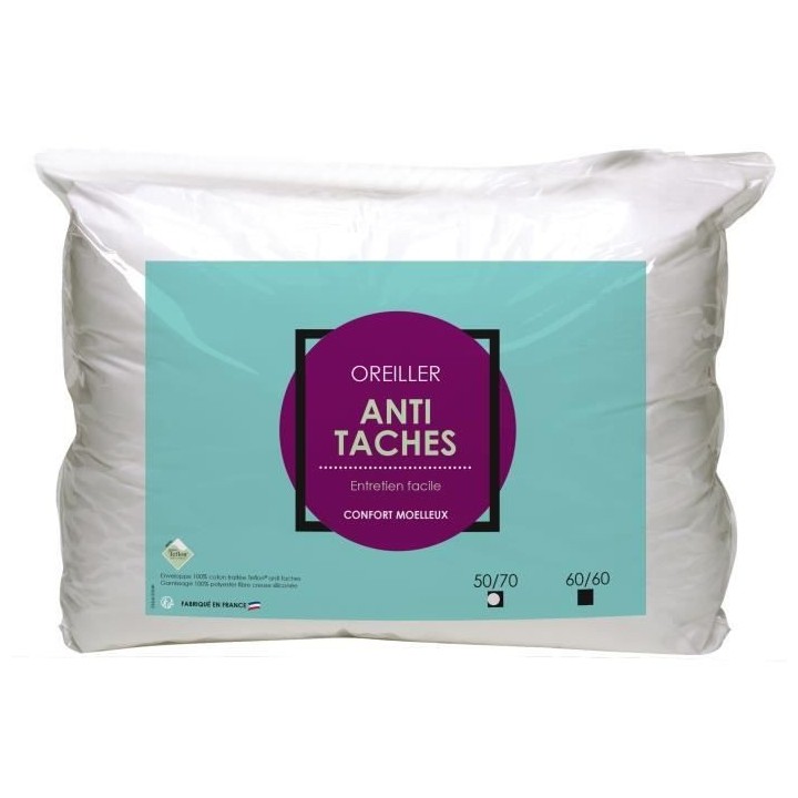 Oreiller Coton Anti-Tâches 50x70cm