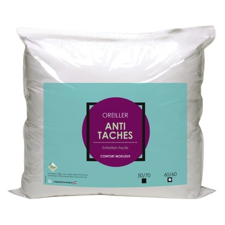 Oreiller Coton Anti-Tâches 60x60cm