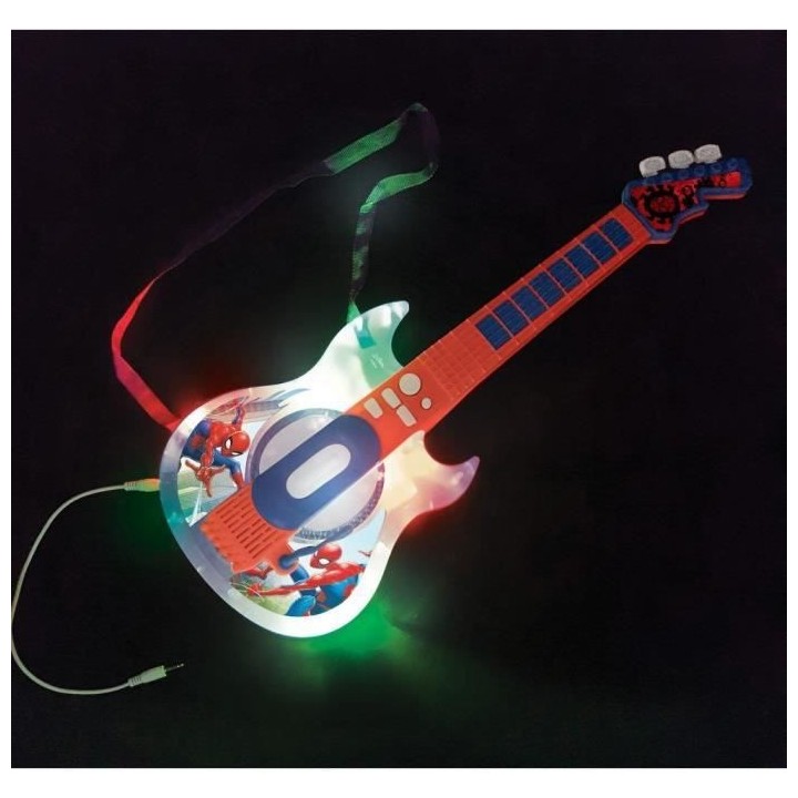SPIDER-MAN - Guitare Électronique Lumineuse avec lunettes équipées