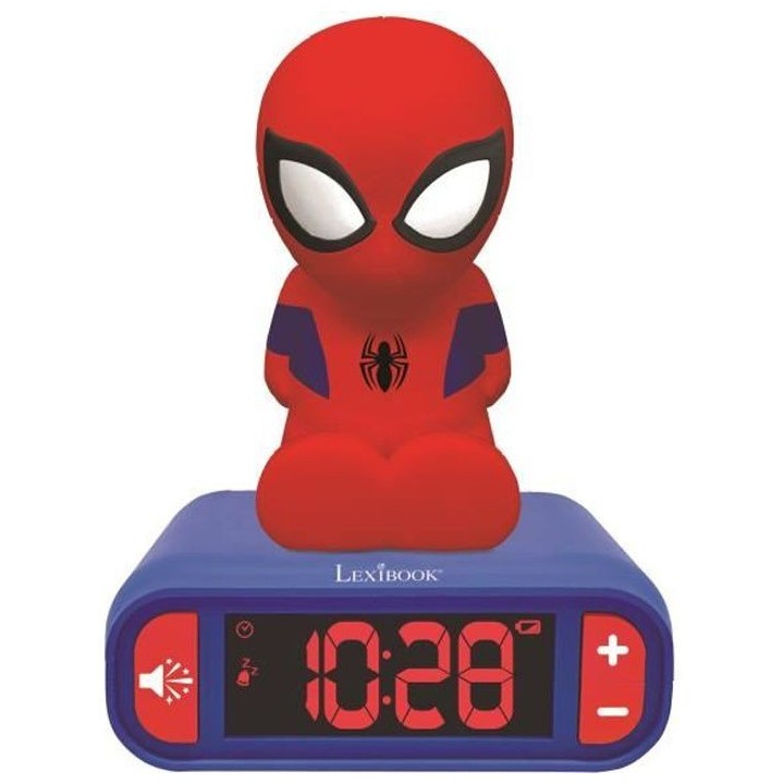 SPIDER-MAN - Réveil digital avec veilleuse lumineuse en 3D et effets