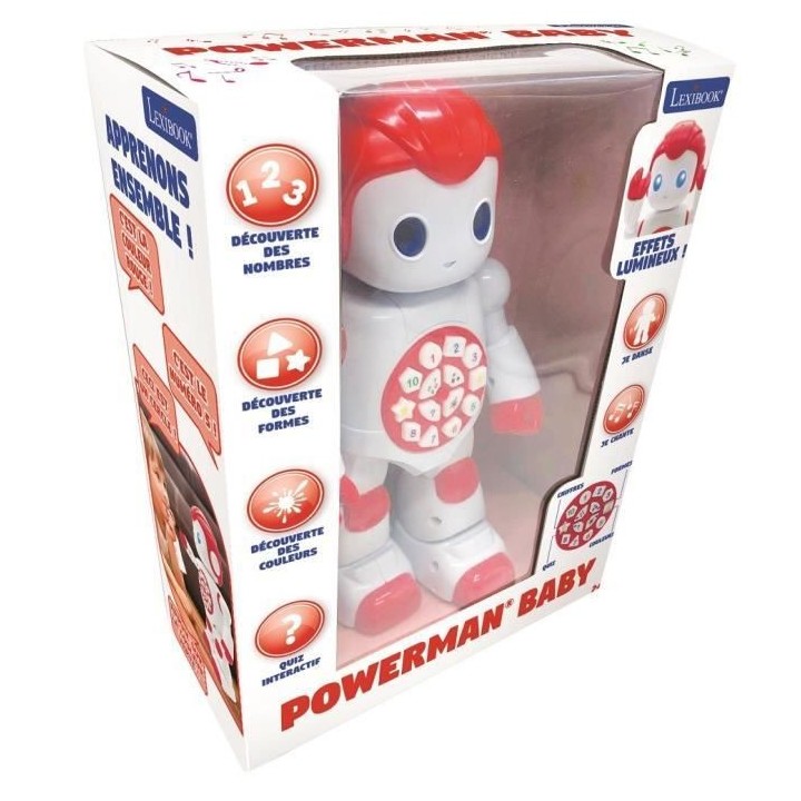 POWERMAN BABY - Robot Parlant Interactif Jouet d'éveil et d'apprentis