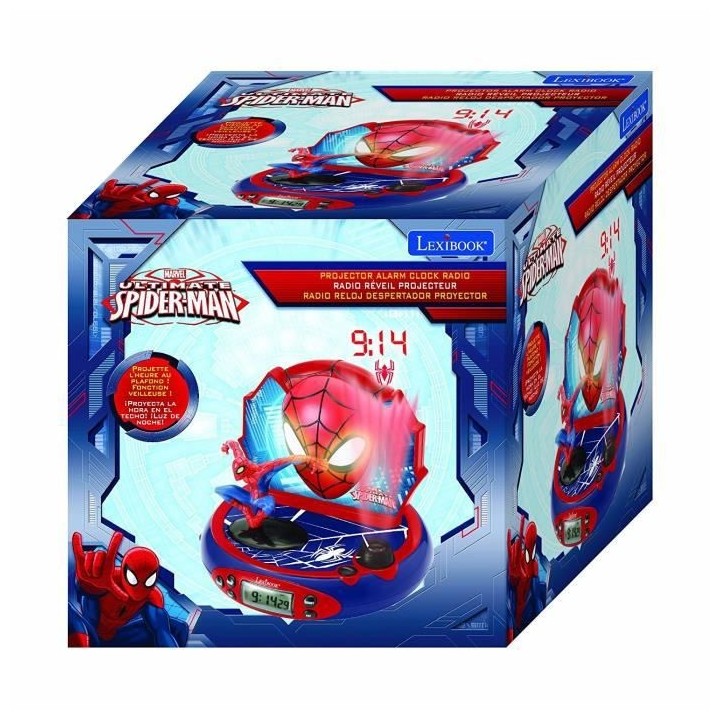 SPIDER-MAN - Réveil projecteur avec effets sonores et veilleuse inté
