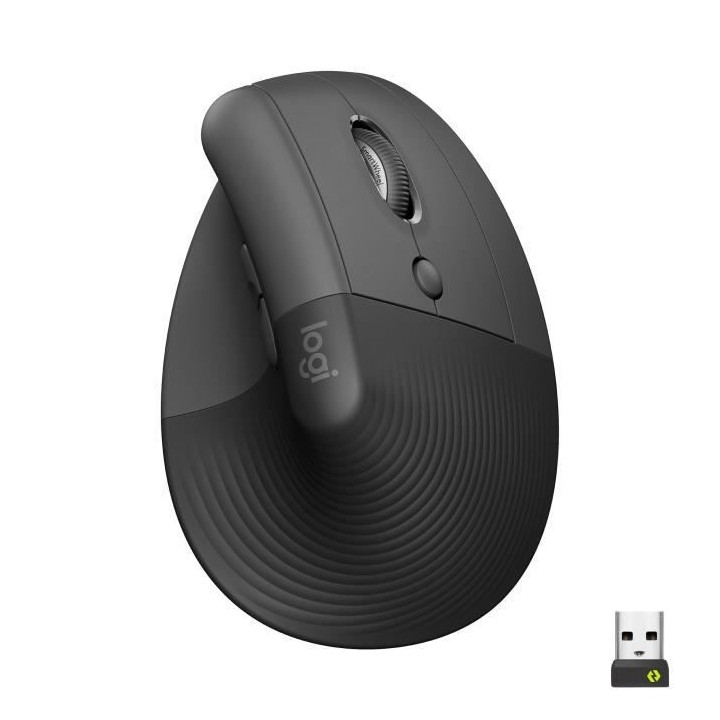 Souris Sans Fil Logitech Lift Ergonomique Verticale, Bluetooth ou réc