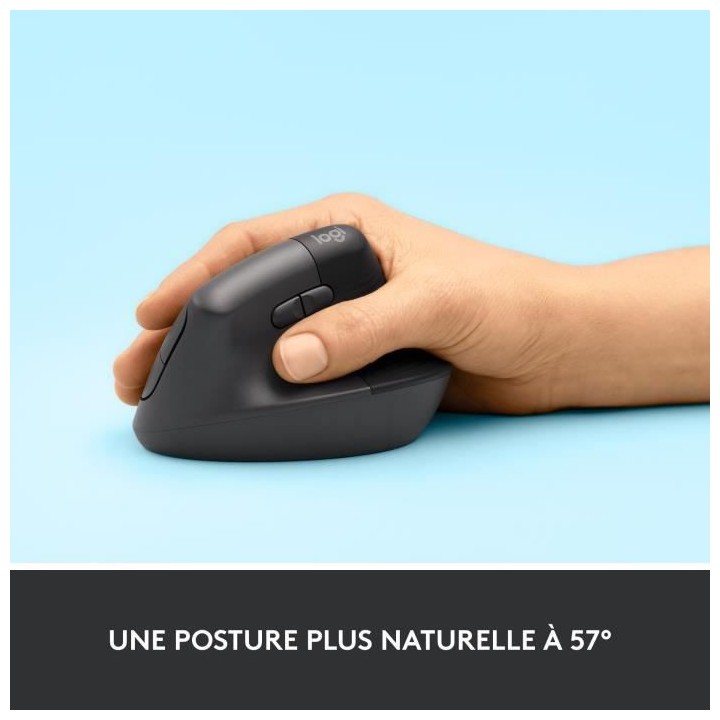 Souris Sans Fil Logitech Lift Ergonomique Verticale, Bluetooth ou réc