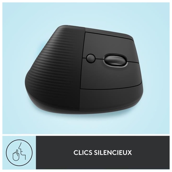 Souris Sans Fil Logitech Lift Ergonomique Verticale, Bluetooth ou réc