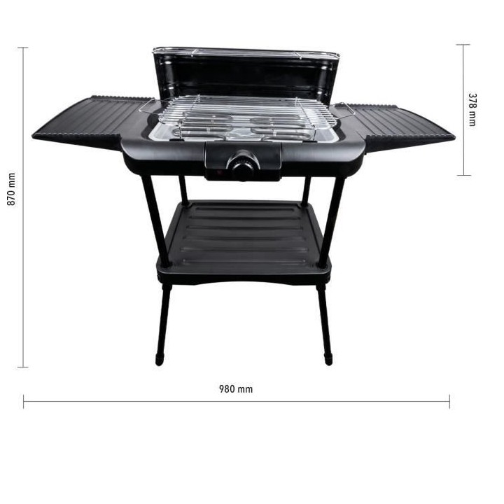 LITTLE BALANCE Barbecue grill sur pied électrique Happy - Noir
