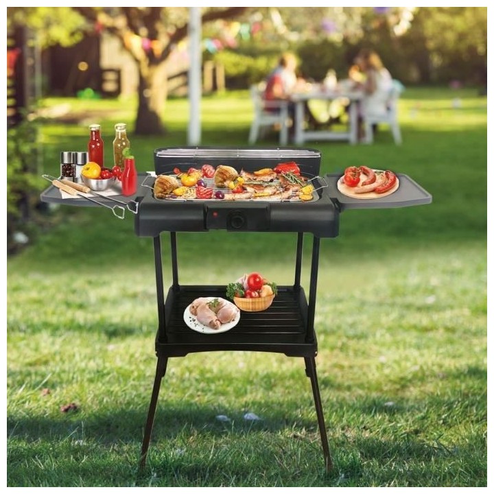LITTLE BALANCE Barbecue grill sur pied électrique Happy - Noir