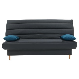 Banquette clic clac 3 places - Tissu anthracite - Style scandinave - L