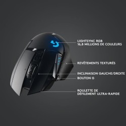 LOGITECH G - Souris gaming sans fil G502 Lightspeed - Noir