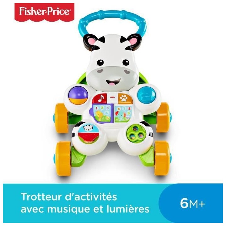 Fisher-Price - Mon Trotteur Zebre Parlant - Trotteur bébé - 6 mois e