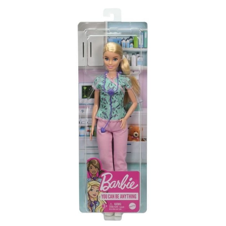 Barbie - Barbie Infirmiere - Poupée Mannequin - Des 3 ans