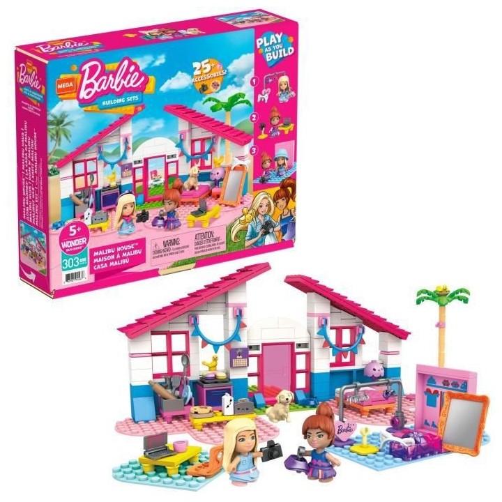 Mega Construx Barbie - Maison a Malibu - Briques de construction - Des