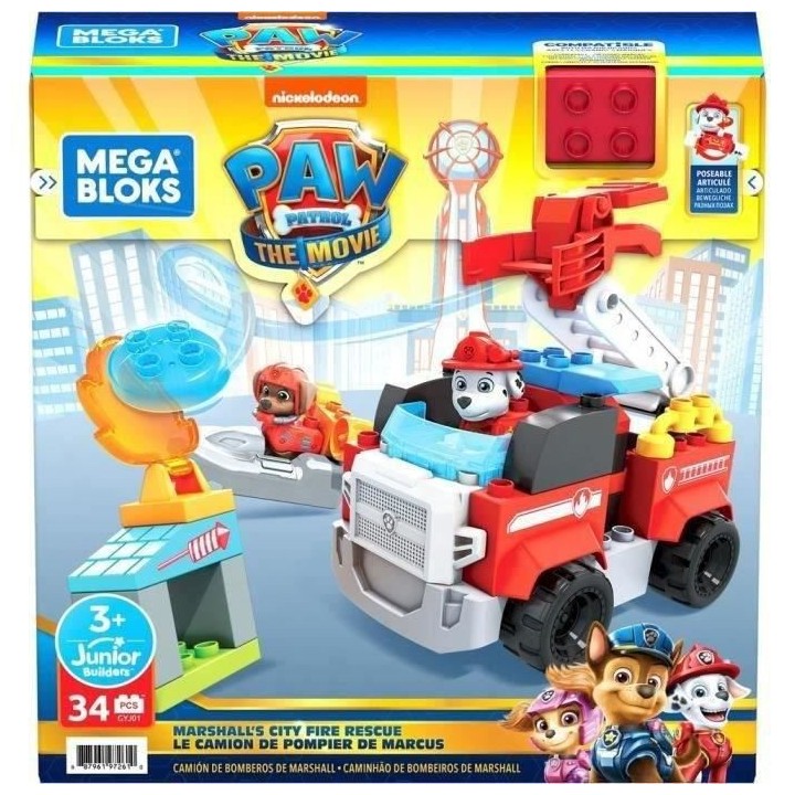 Mega Bloks - Coffret Pompier Pat' Patrouille - Briques de construction