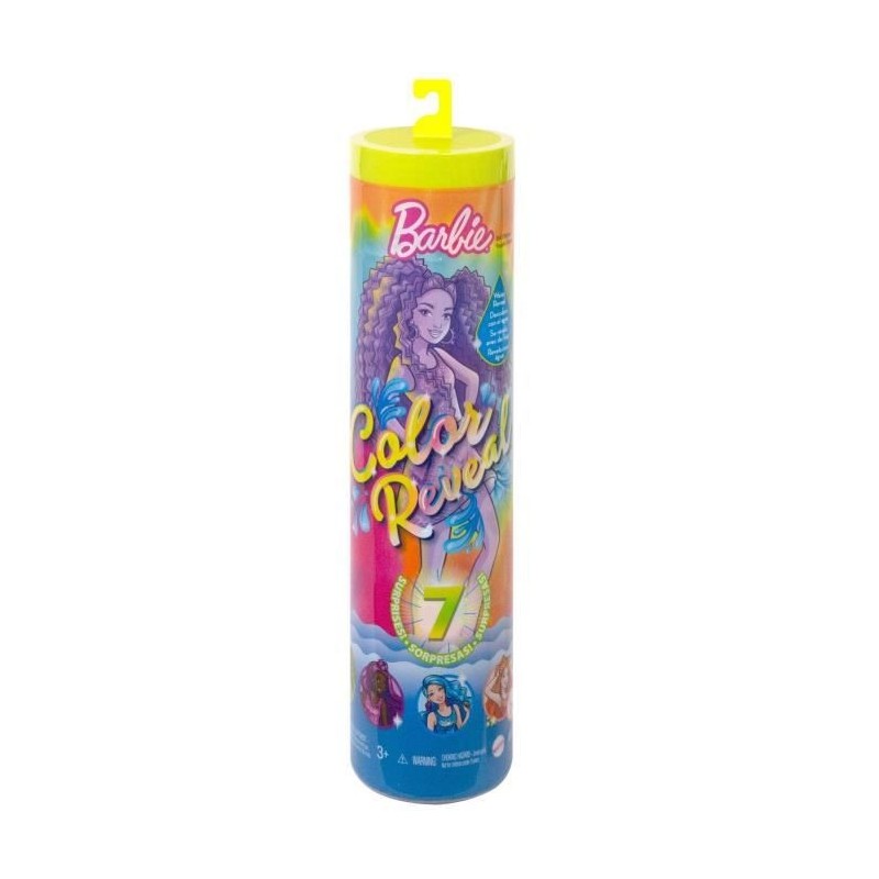 Barbie - Barbie Color Reveal Série Fluo - Poupée - 3 ans et +