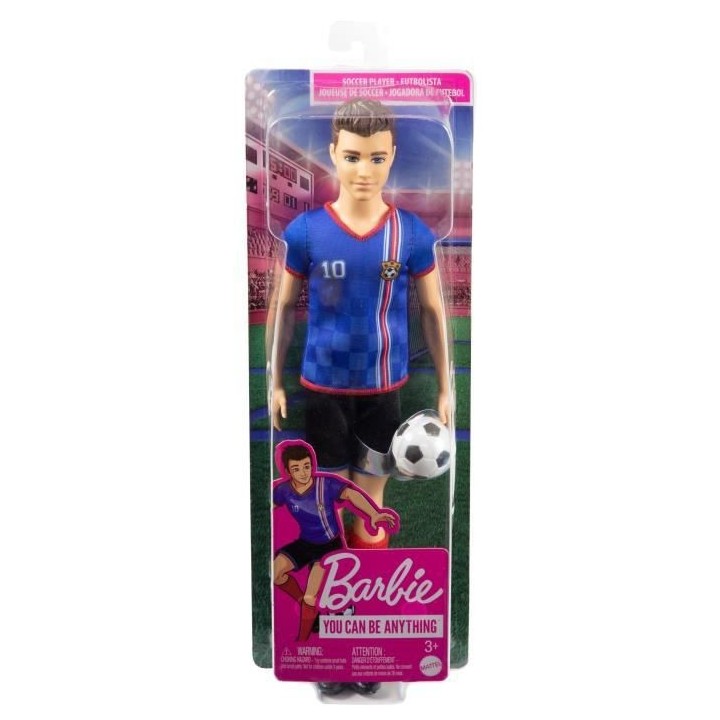 Barbie - Ken Footballeur - Poupée Mannequin - Des 3 ans