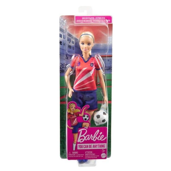 Barbie - Barbie Footballeuse - Poupée Mannequin - Des 3 ans