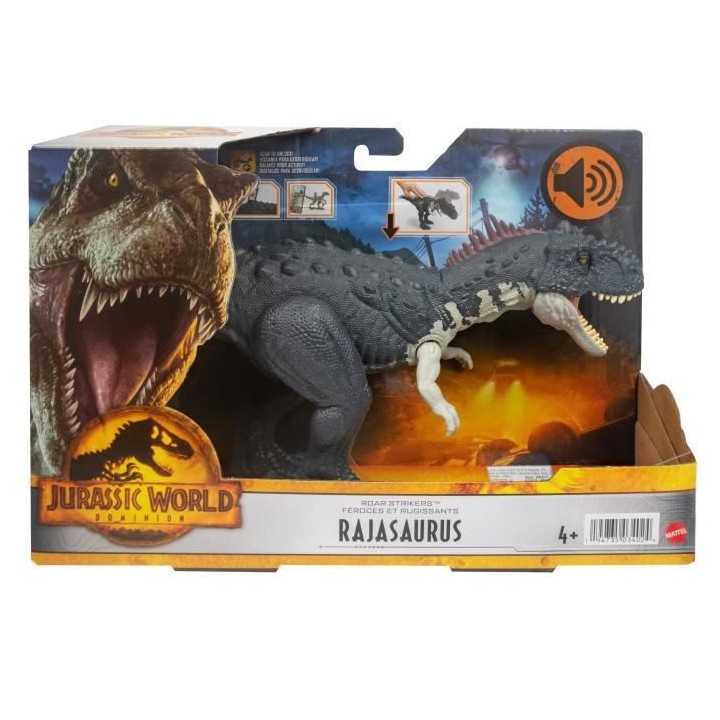 JURASSIC WORLD - Rajasaurus Sonore - Figurines d'action - 4 ans et +