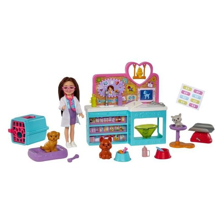 BARBIE - Clinique Vétérinaire Chelsea - Poupée - 3 ans et +