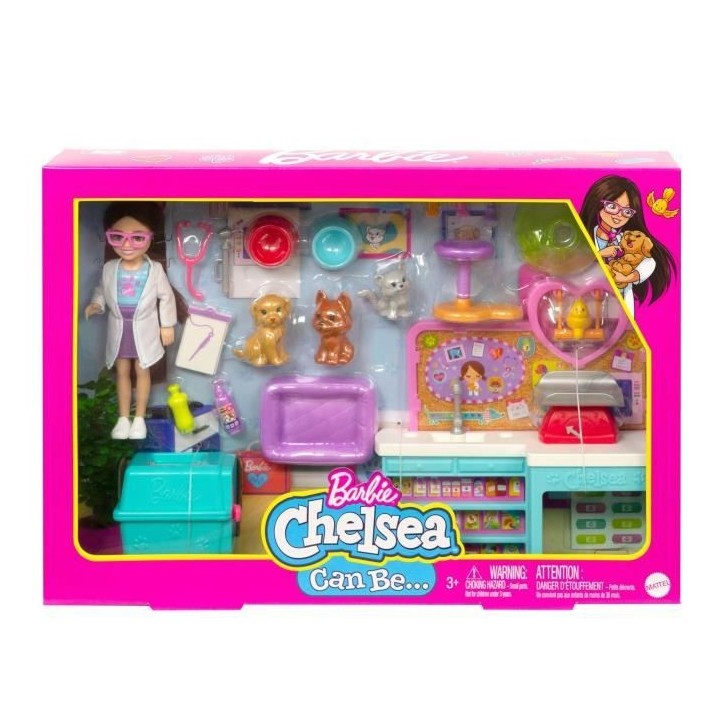BARBIE - Clinique Vétérinaire Chelsea - Poupée - 3 ans et +