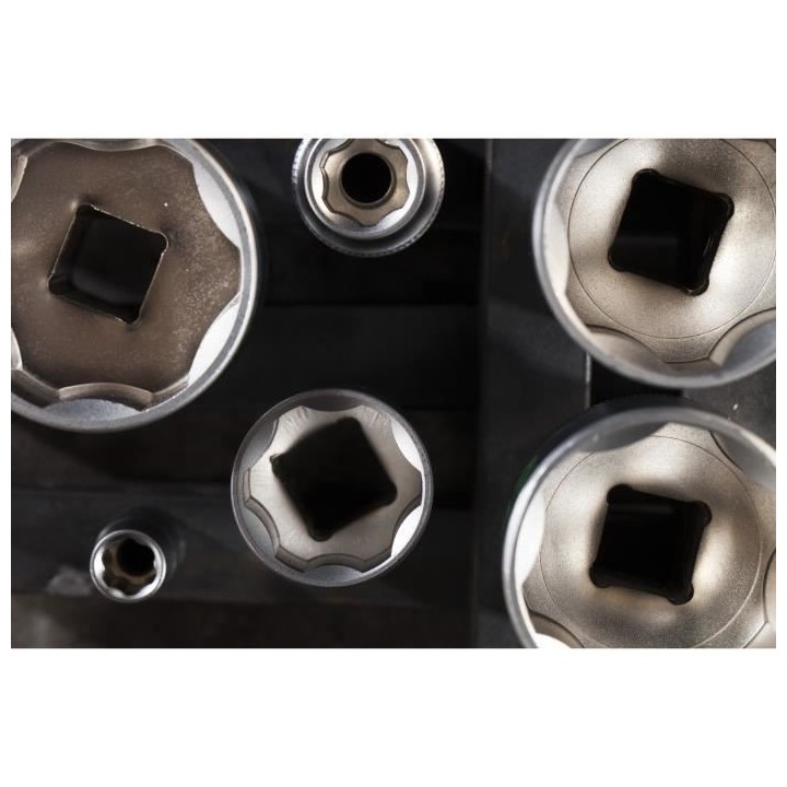 MEISTER Coffret a douilles longues 1/4+1/2 18 pieces